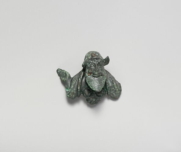 Bronze attachment with satyr head