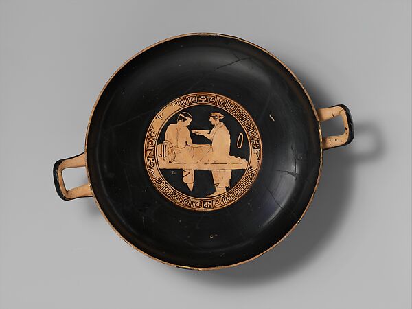 Terracotta kylix (drinking cup)