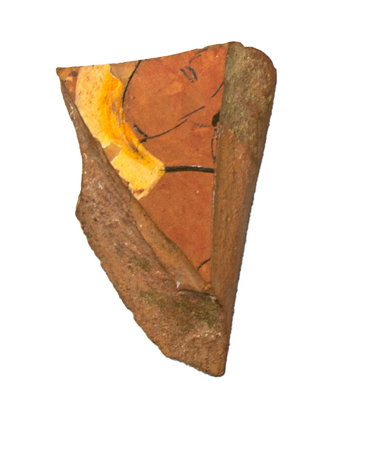 Volute-krater fragment, Terracotta, Greek, South Italian, Apulian 