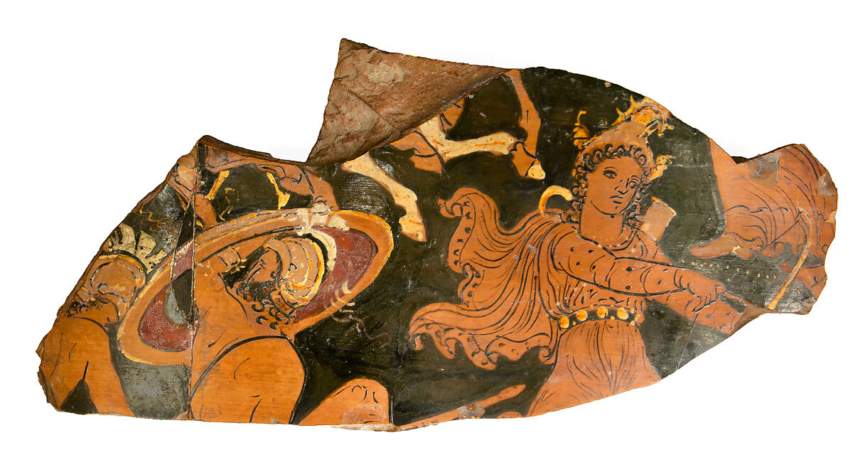 Volute-krater fragments, Attributed to the Baltimore Painter, Terracotta, Greek, South Italian, Apulian 