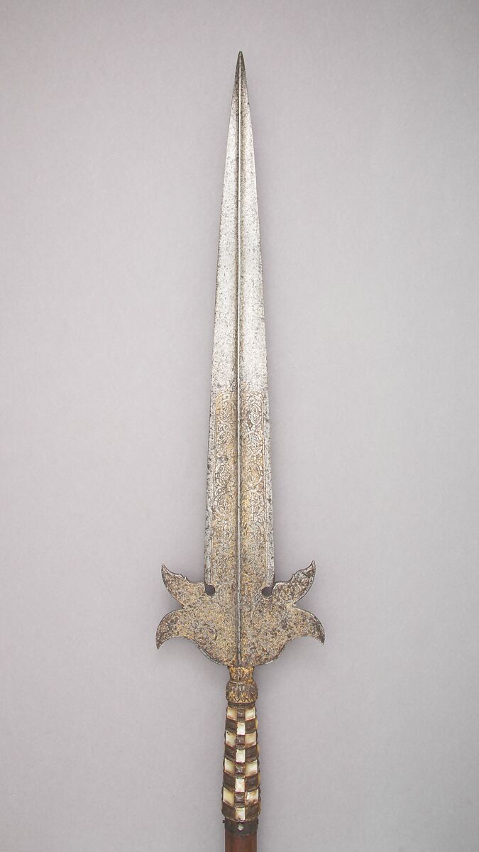 Partisan, Steel, wood, gold, mother-of-pearl, Italian