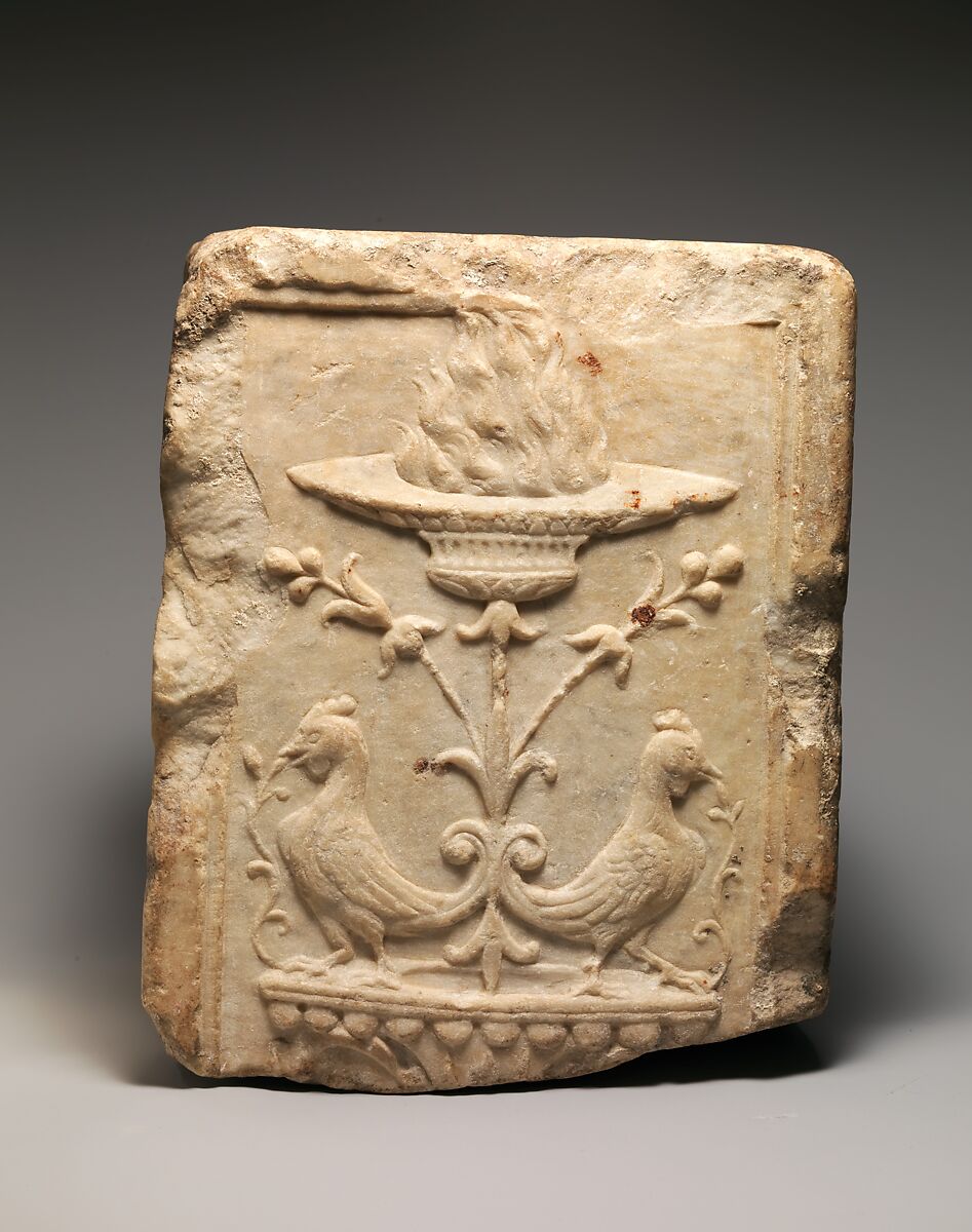Marble fragment of a pilaster, Marble, Roman