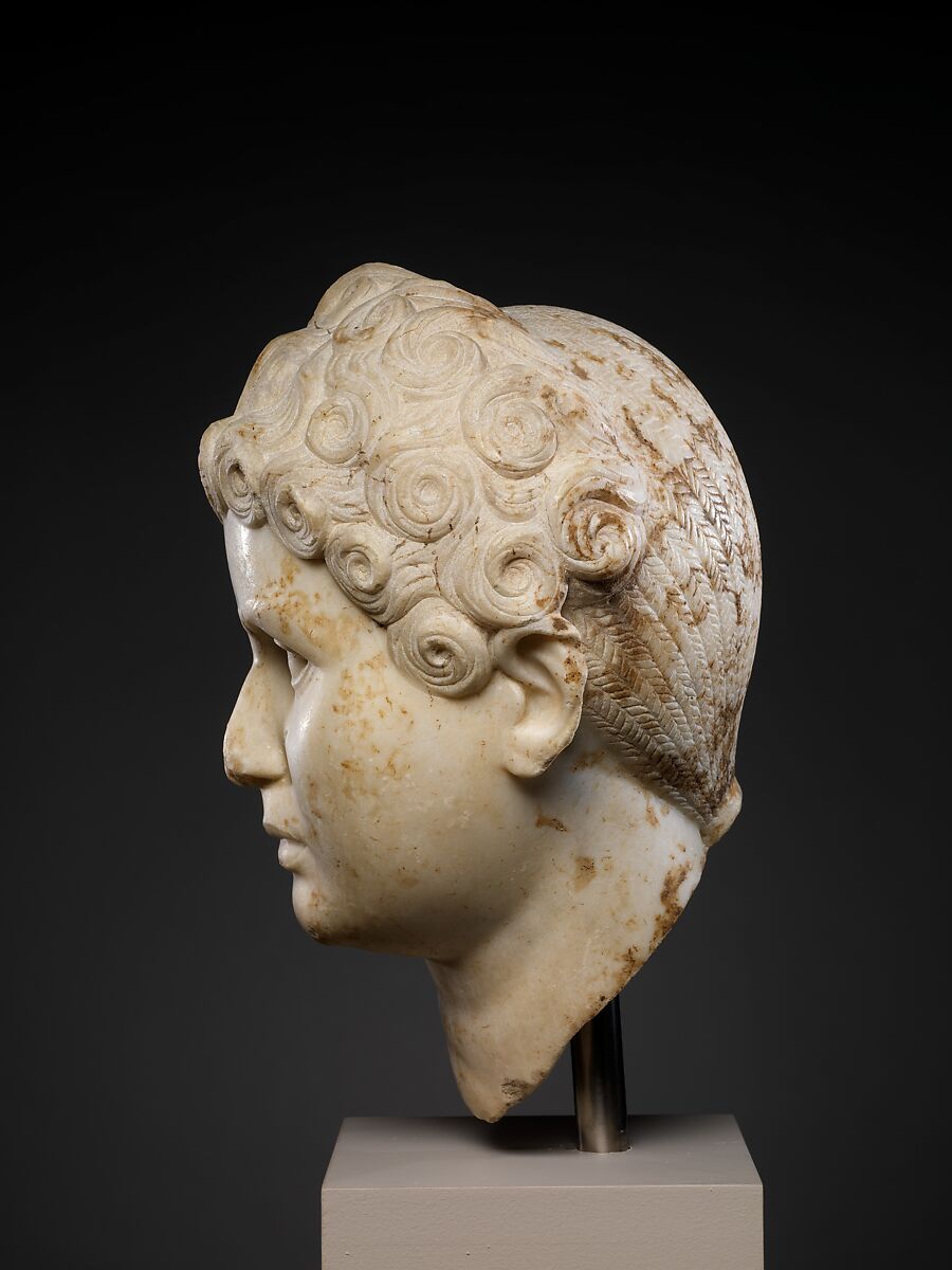 Marble portrait of a young girl, Marble, Roman