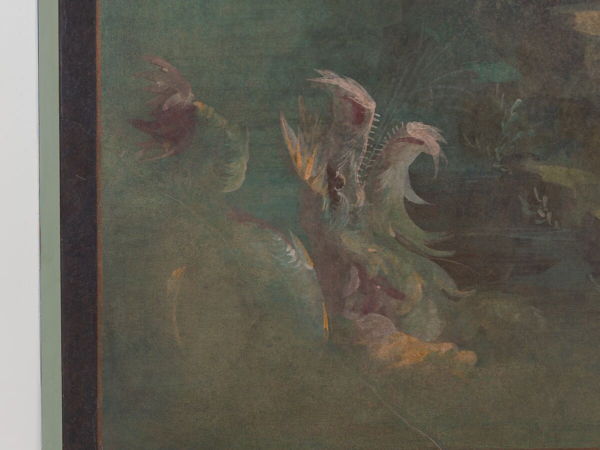 Wall painting: Perseus and Andromeda in landscape, from the imperial villa at Boscotrecase, Fresco, Roman