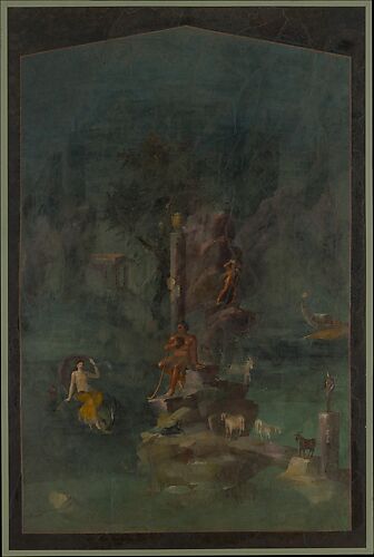 Wall painting: Polyphemus and Galatea in a landscape, from the imperial villa at Boscotrecase