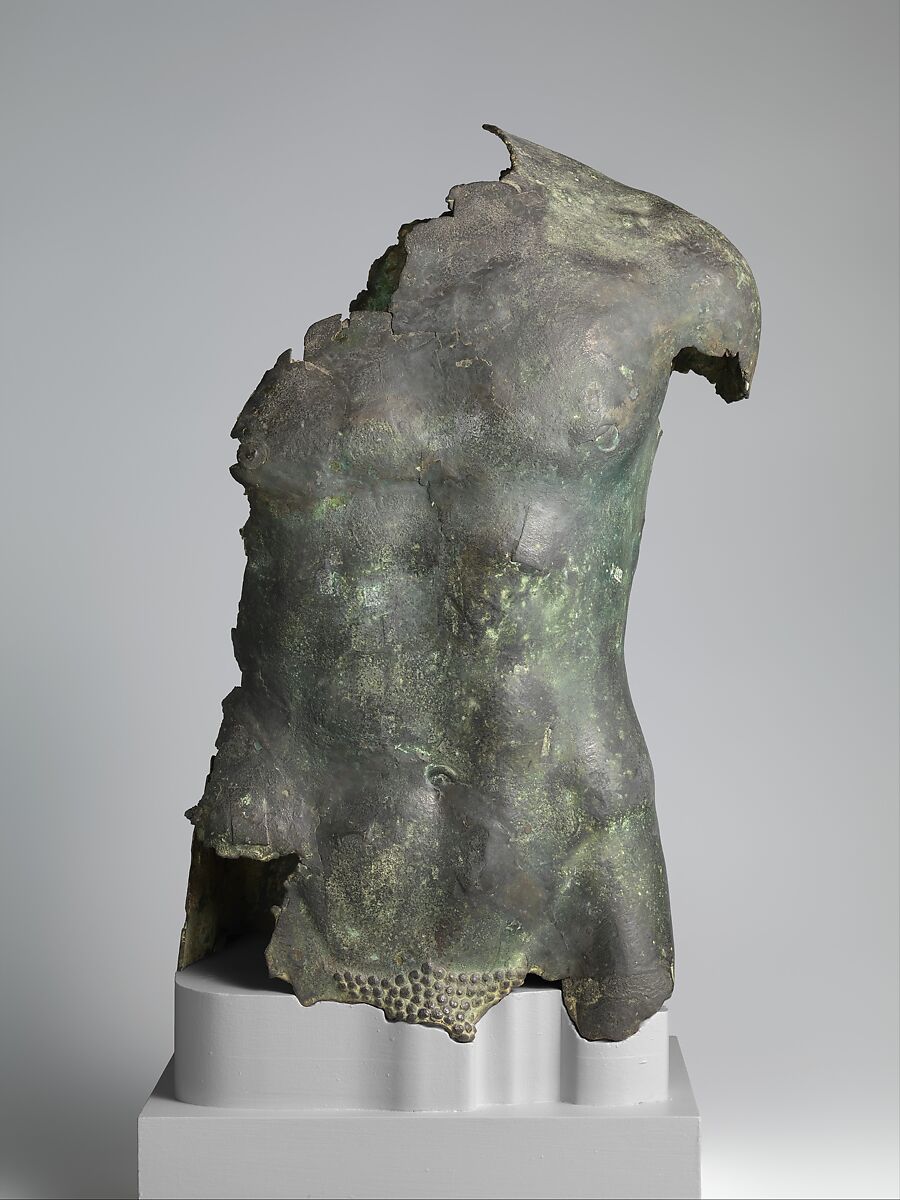 Bronze torso of a youth, Bronze, Greek 