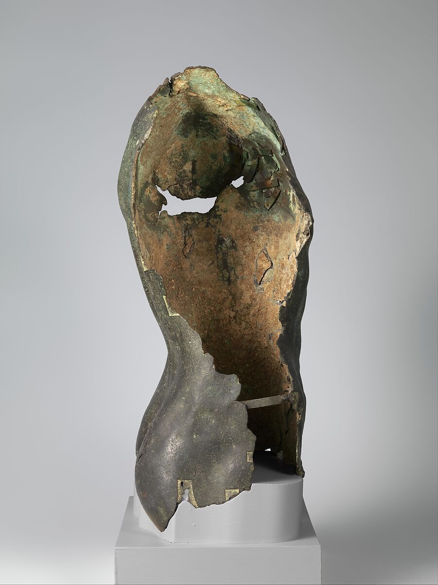 Bronze torso of a youth, Bronze, Greek