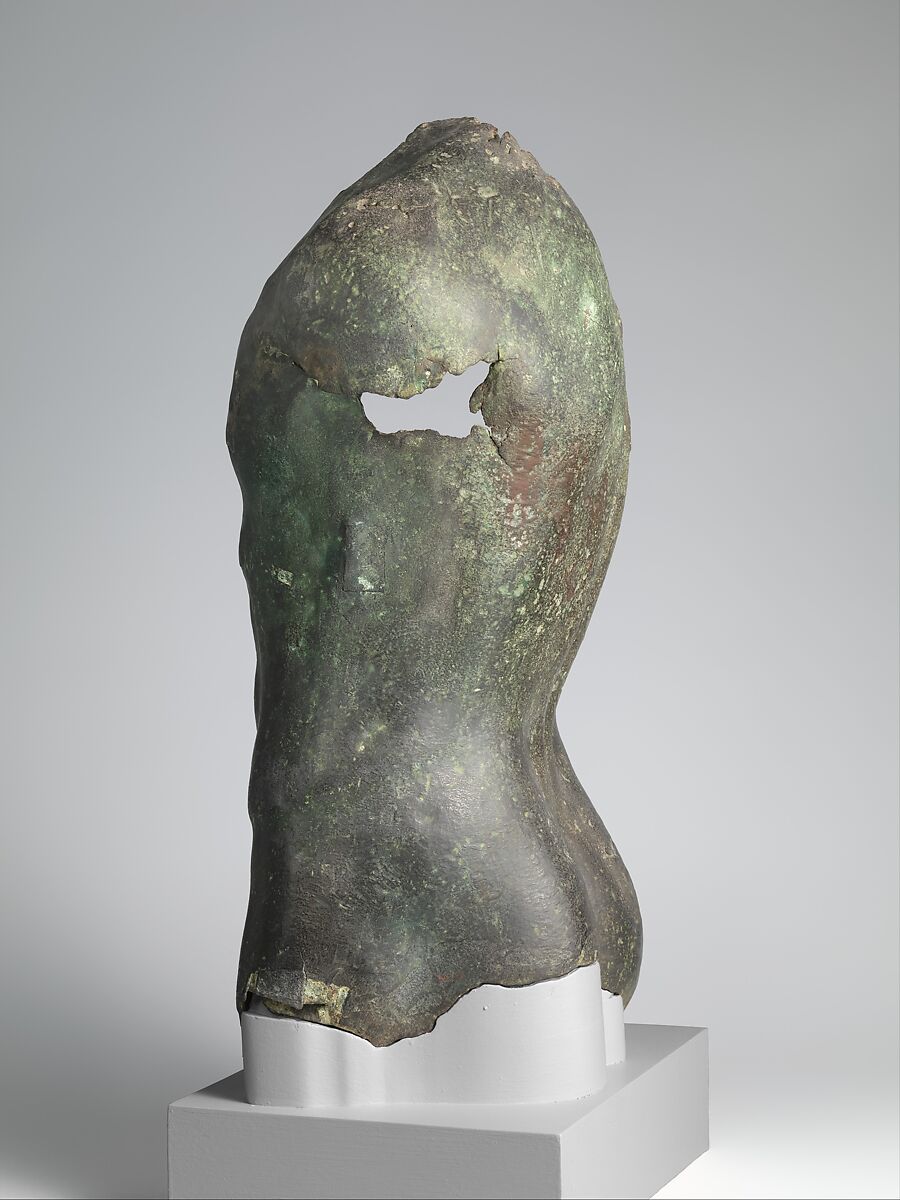 Bronze torso of a youth, Bronze, Greek