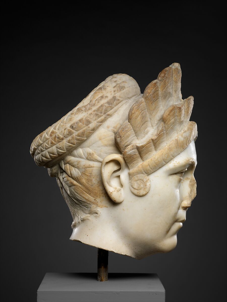 Marble portrait of Marciana, sister of the emperor Trajan, Marble, Roman