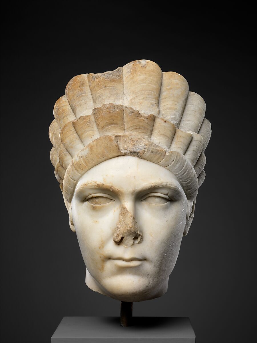 Marble portrait of Marciana, sister of the emperor Trajan, Marble, Roman 