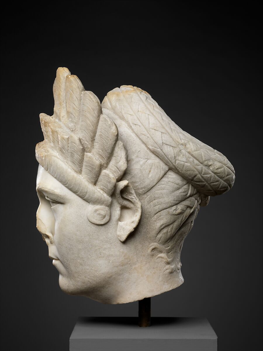 Marble portrait of Marciana, sister of the emperor Trajan, Marble, Roman