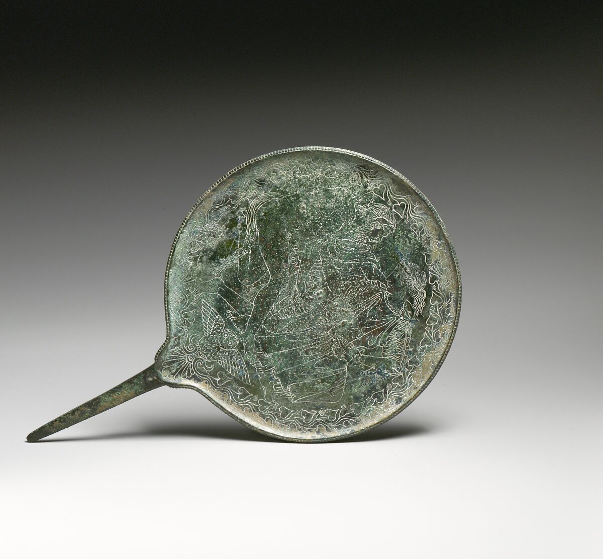 Bronze mirror, Bronze, Etruscan 