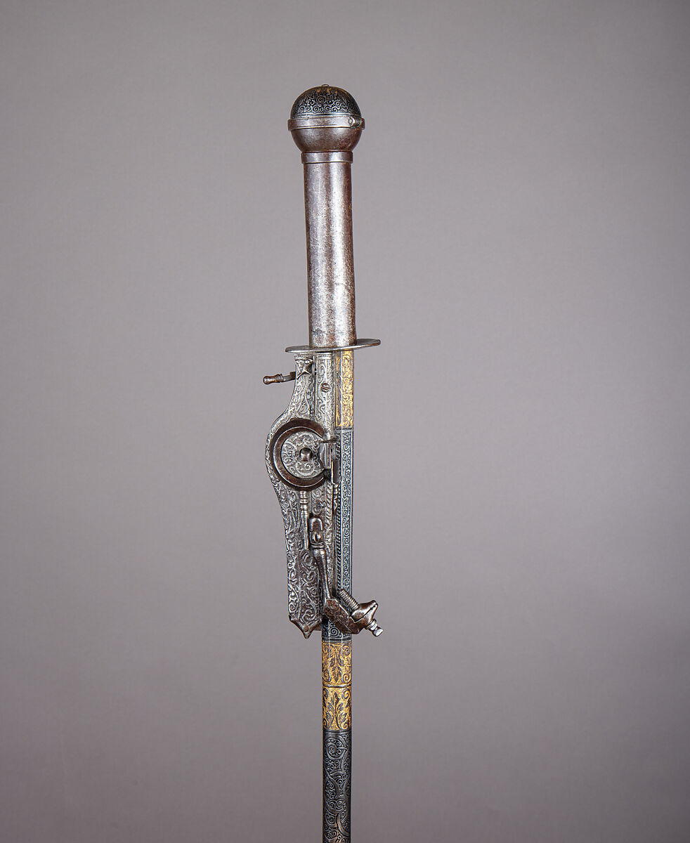 Combination Ax-Pistol of Grand Duke Ferdinand I de' Medici (1549–1609), Steel, gold, German