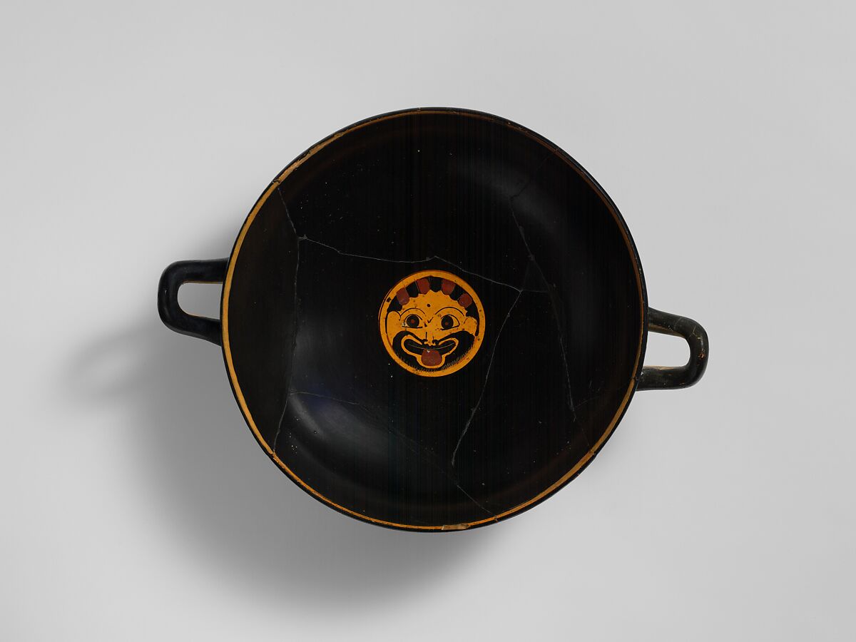 Terracotta kylix (drinking cup), Terracotta, Greek, Attic