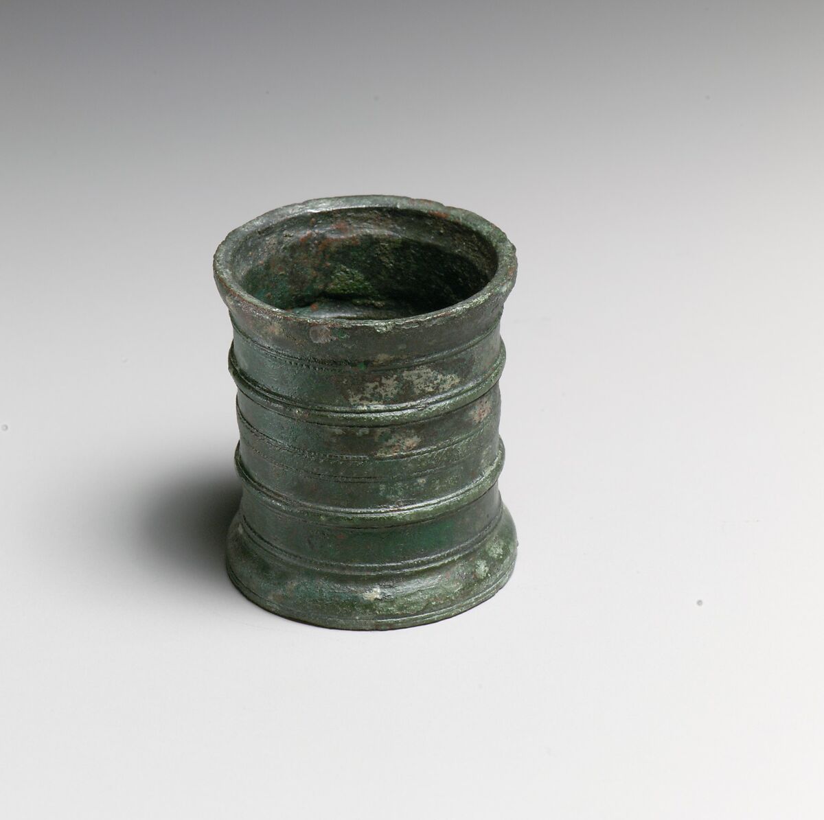 Bronze cylindrical cup, Bronze, Roman 