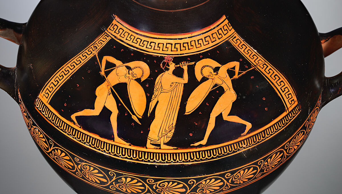 Terracotta hydria: kalpis (water jar), Recalls the Dikaios Painter, Terracotta, Greek, Attic