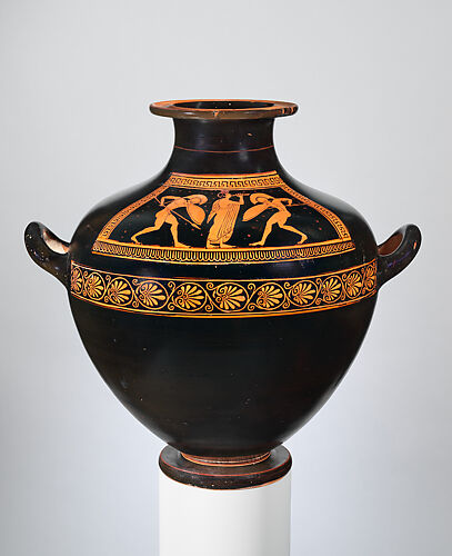 Terracotta hydria: kalpis (water jar) | Greek, Attic | Archaic | The ...