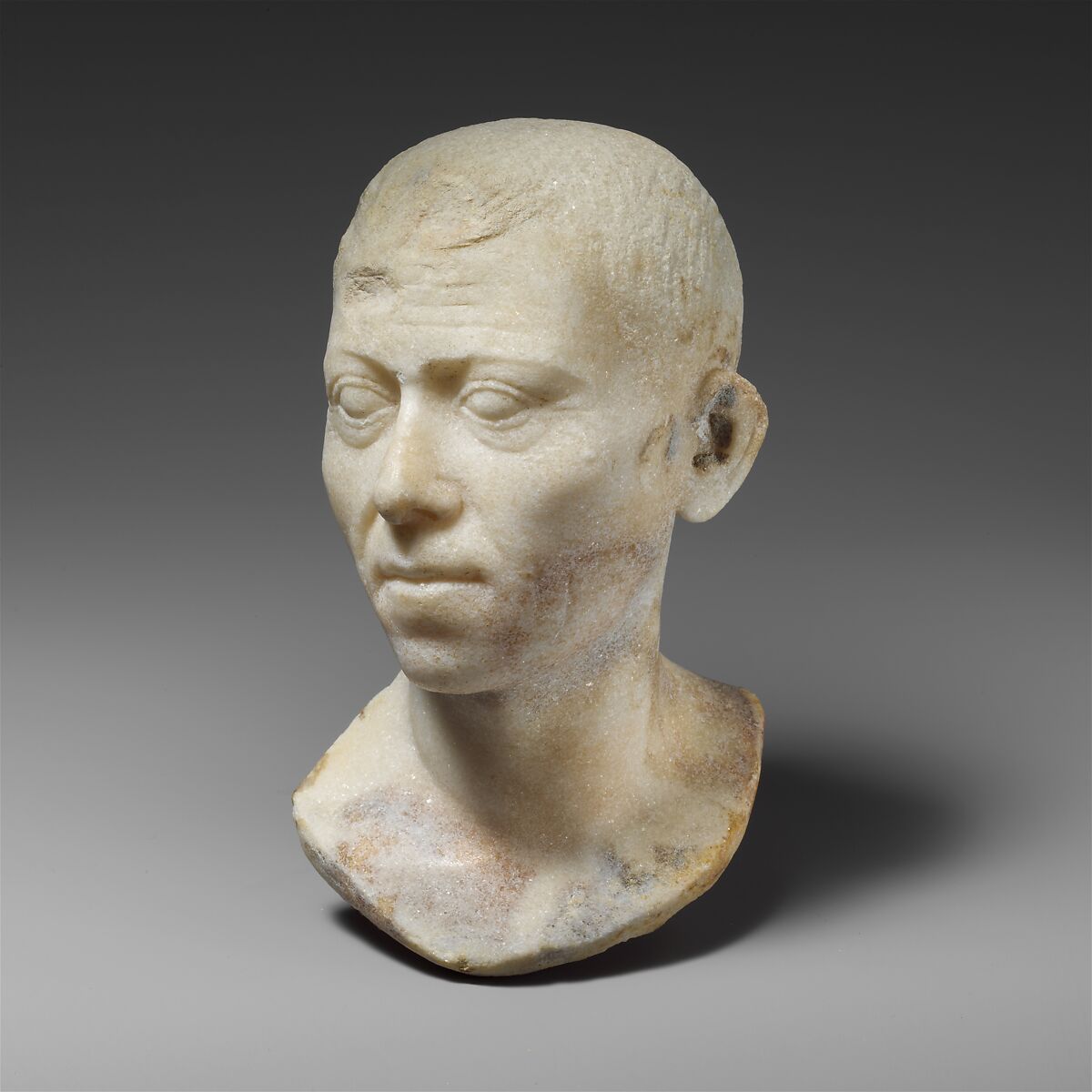 Marble bust of a man, Marble, Roman 