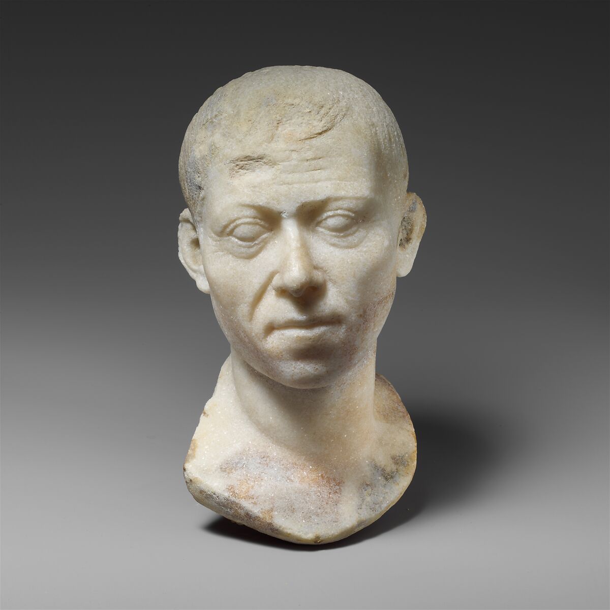 Marble bust of a man, Marble, Roman