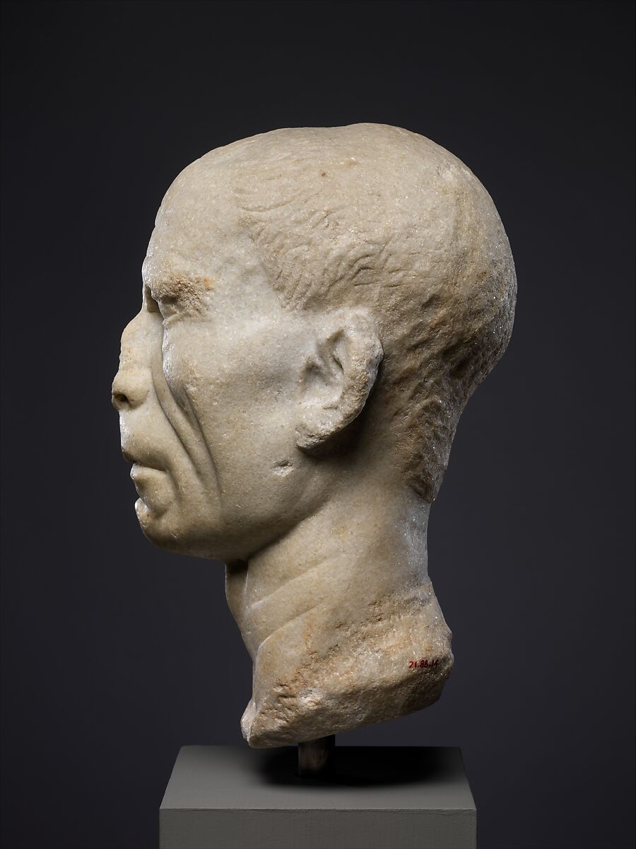 Marble portrait of a man, Marble, Roman