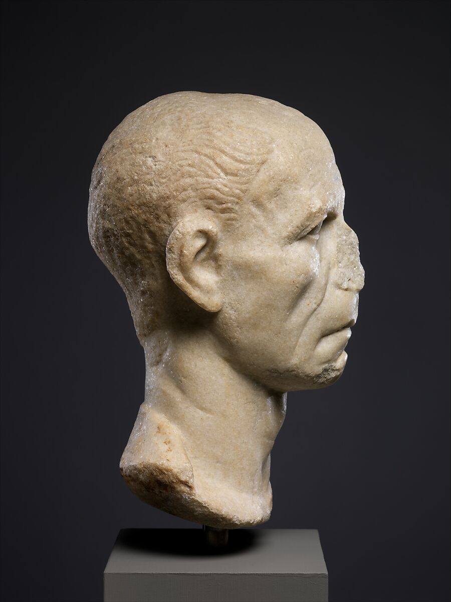 Marble portrait of a man, Marble, Roman