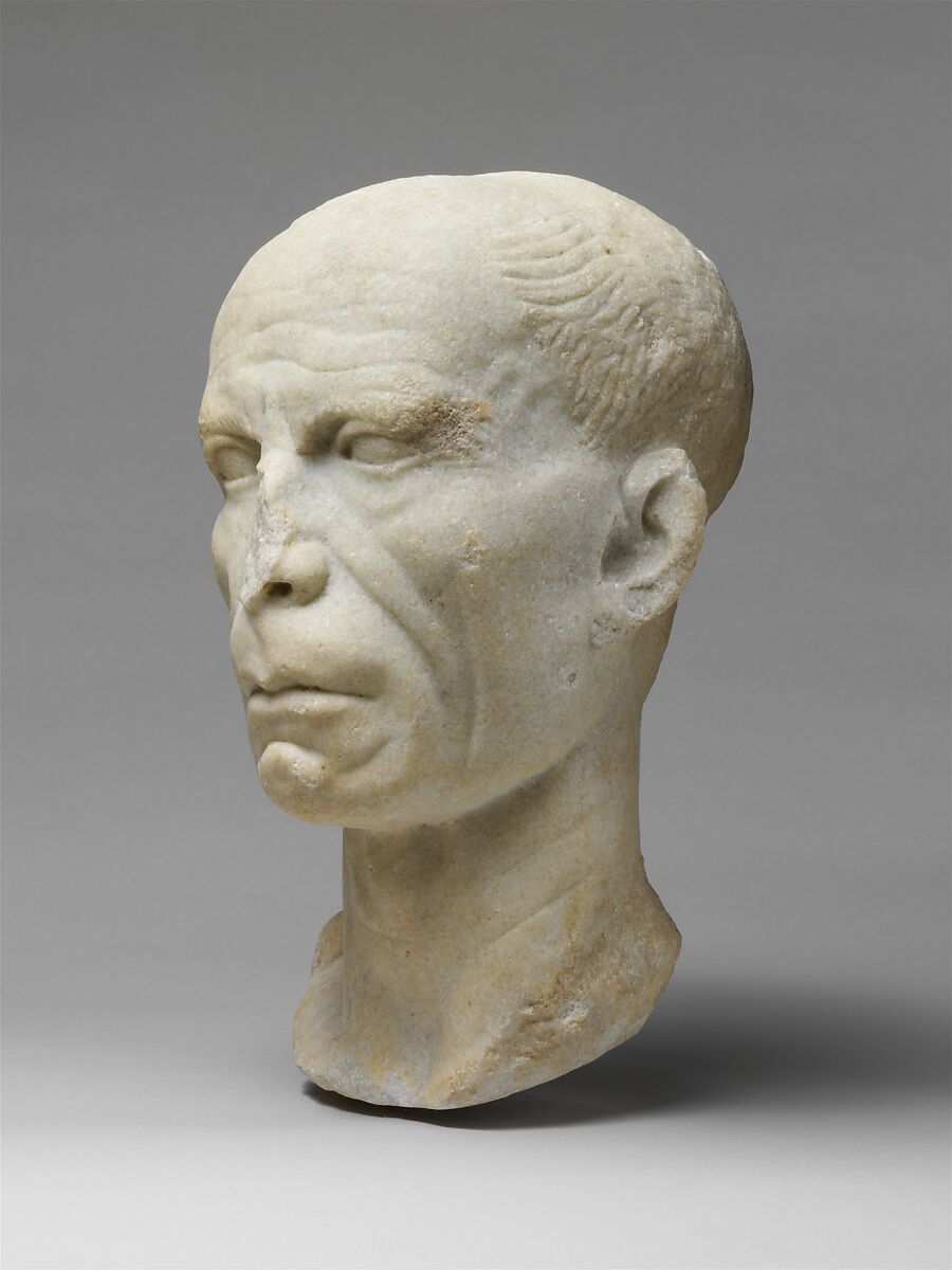 Marble portrait of a man, Marble, Roman