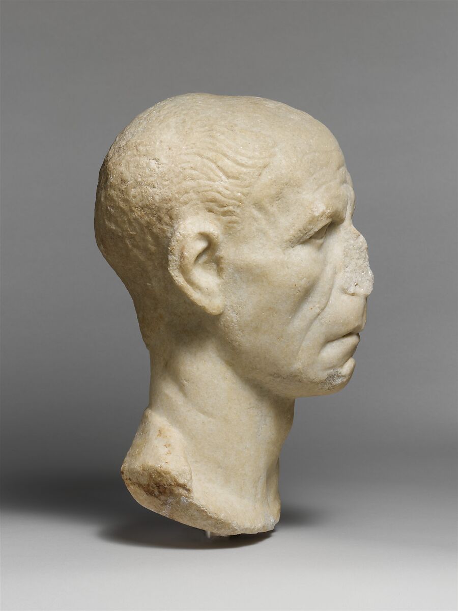 Marble portrait of a man, Marble, Roman