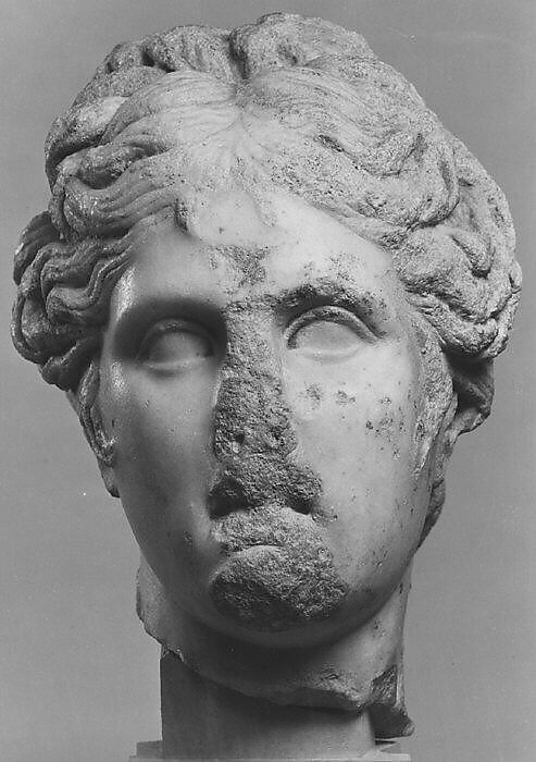 Marble head of a goddess, Marble, Parian ?, Greek 