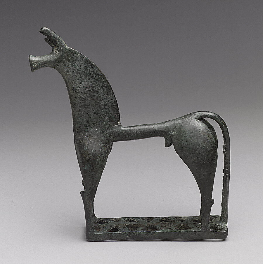 Ancient Greek Bronze Museum Statue Replica Geometric Era Horse Collectable 121 