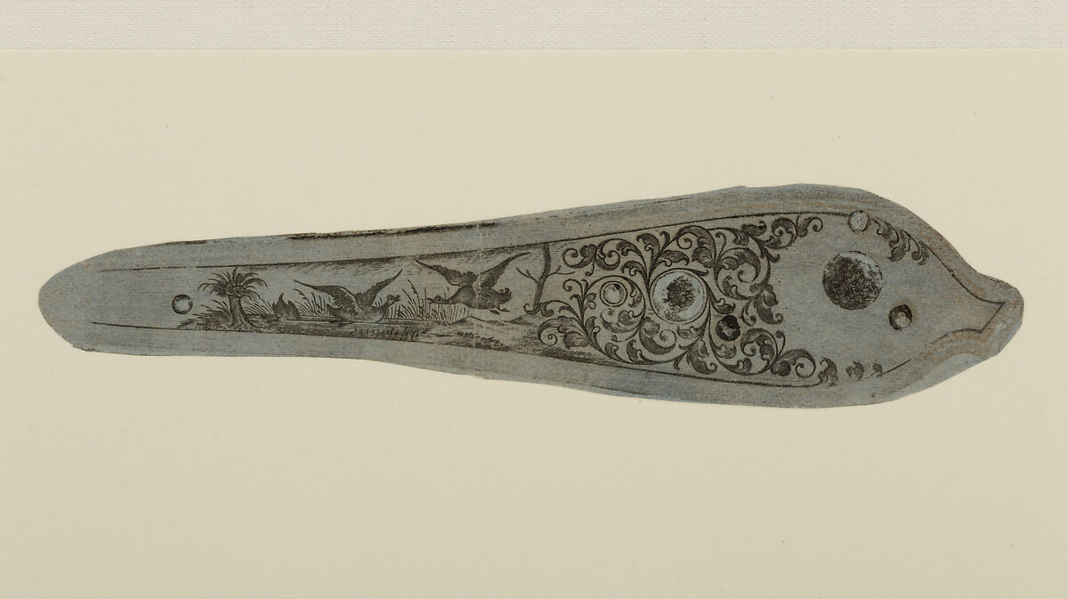 Twenty-Five Inked Impressions (or "Pulls") of Engraved Firearms Ornament, 2002.233.2–24, .26: Gustave Young (American (born Germany), Benshausen, Thuringia 1827–1895 Springfield, Massachusetts), Ink on paper, American and German