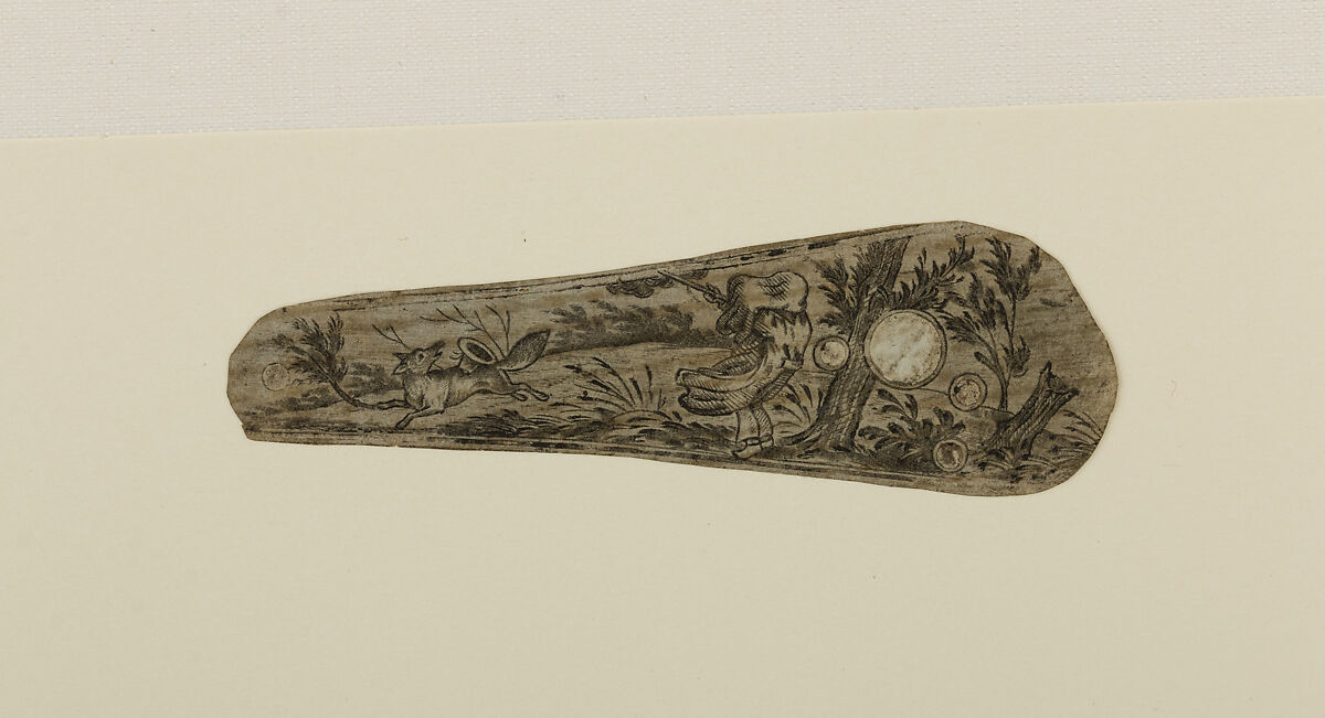 Twenty-Five Inked Impressions (or "Pulls") of Engraved Firearms Ornament, 2002.233.2–24, .26: Gustave Young (American (born Germany), Benshausen, Thuringia 1827–1895 Springfield, Massachusetts), Ink on paper, American and German