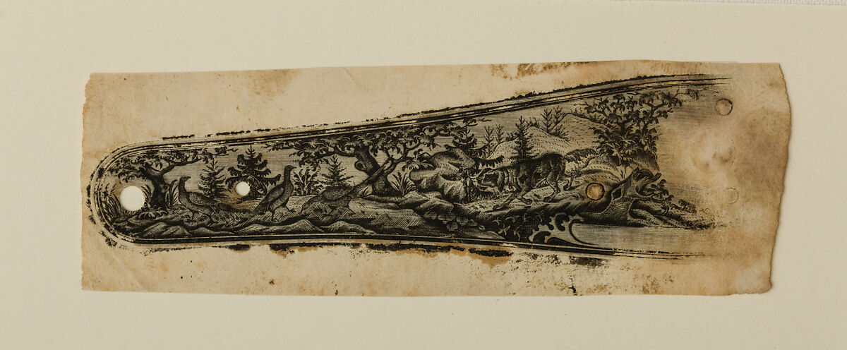 Twenty-Five Inked Impressions (or "Pulls") of Engraved Firearms Ornament, 2002.233.2–24, .26: Gustave Young (American (born Germany), Benshausen, Thuringia 1827–1895 Springfield, Massachusetts), Ink on paper, American and German