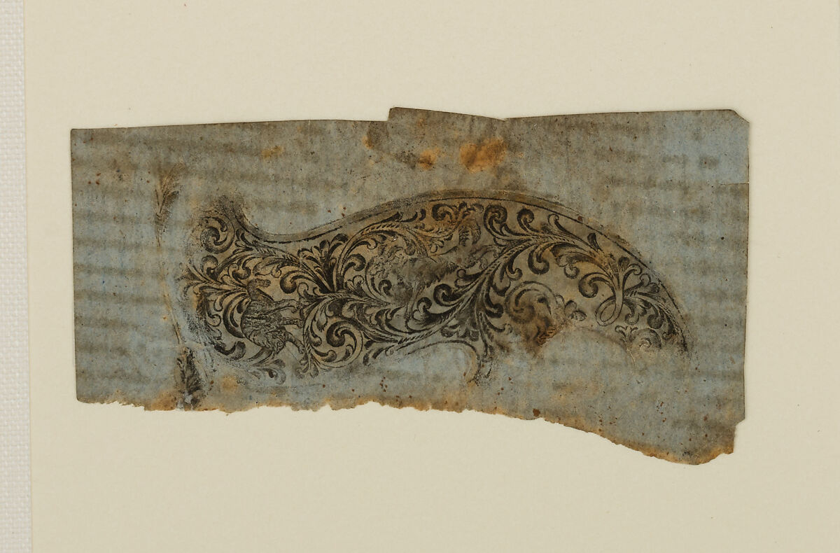 Twenty-Five Inked Impressions (or "Pulls") of Engraved Firearms Ornament, 2002.233.2–24, .26: Gustave Young (American (born Germany), Benshausen, Thuringia 1827–1895 Springfield, Massachusetts), Ink on paper, American and German