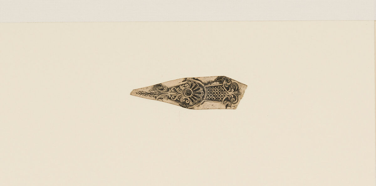 Twenty-Five Inked Impressions (or "Pulls") of Engraved Firearms Ornament, 2002.233.2–24, .26: Gustave Young (American (born Germany), Benshausen, Thuringia 1827–1895 Springfield, Massachusetts), Ink on paper, American and German