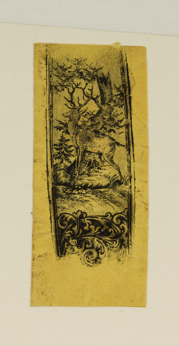 Twenty-Five Inked Impressions (or "Pulls") of Engraved Firearms Ornament, 2002.233.2–24, .26: Gustave Young (American (born Germany), Benshausen, Thuringia 1827–1895 Springfield, Massachusetts), Ink on paper, American and German