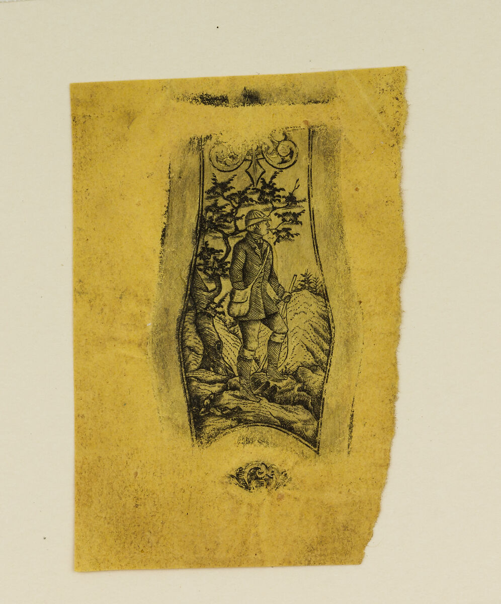 Twenty-Five Inked Impressions (or "Pulls") of Engraved Firearms Ornament, 2002.233.2–24, .26: Gustave Young (American (born Germany), Benshausen, Thuringia 1827–1895 Springfield, Massachusetts), Ink on paper, American and German