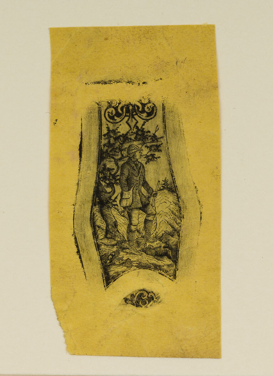 Twenty-Five Inked Impressions (or "Pulls") of Engraved Firearms Ornament, 2002.233.2–24, .26: Gustave Young (American (born Germany), Benshausen, Thuringia 1827–1895 Springfield, Massachusetts), Ink on paper, American and German