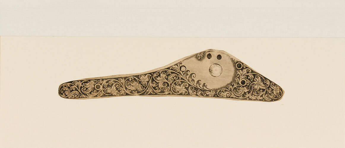 Gustave Young, Ink Impression (Pull) from a Gold-inlaid Colt Revolver, American