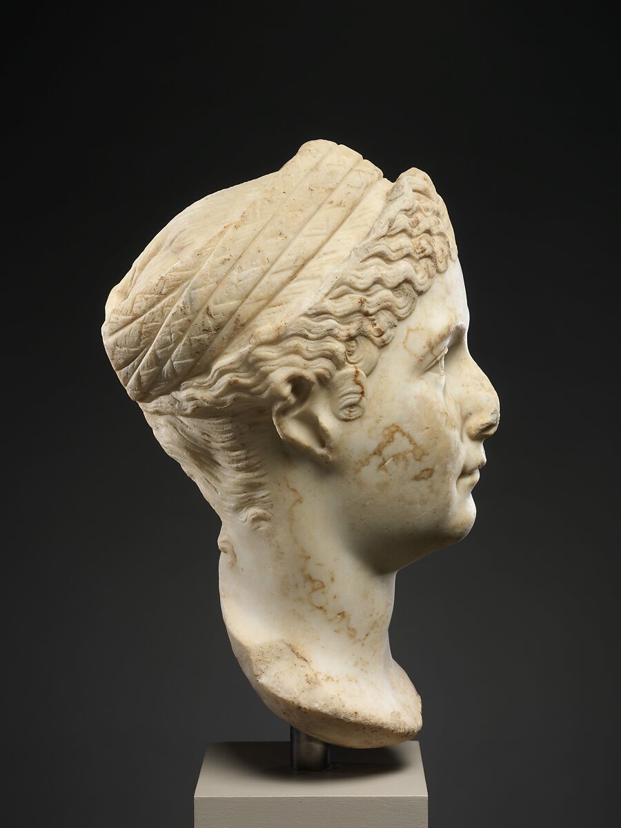Marble portrait of  Matidia Minor, Marble, Roman