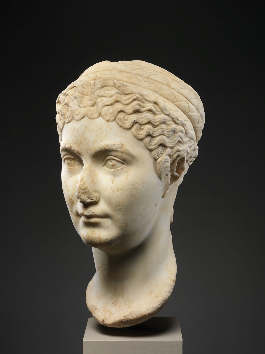 Marble portrait of  Matidia Minor, Marble, Roman
