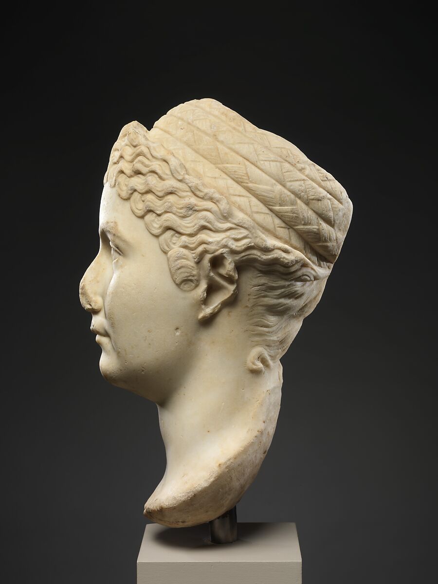 Marble portrait of  Matidia Minor, Marble, Roman
