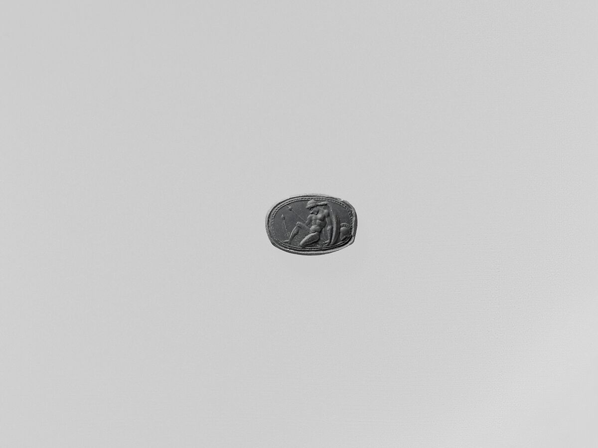 Agate scarab, Agate, banded, Etruscan