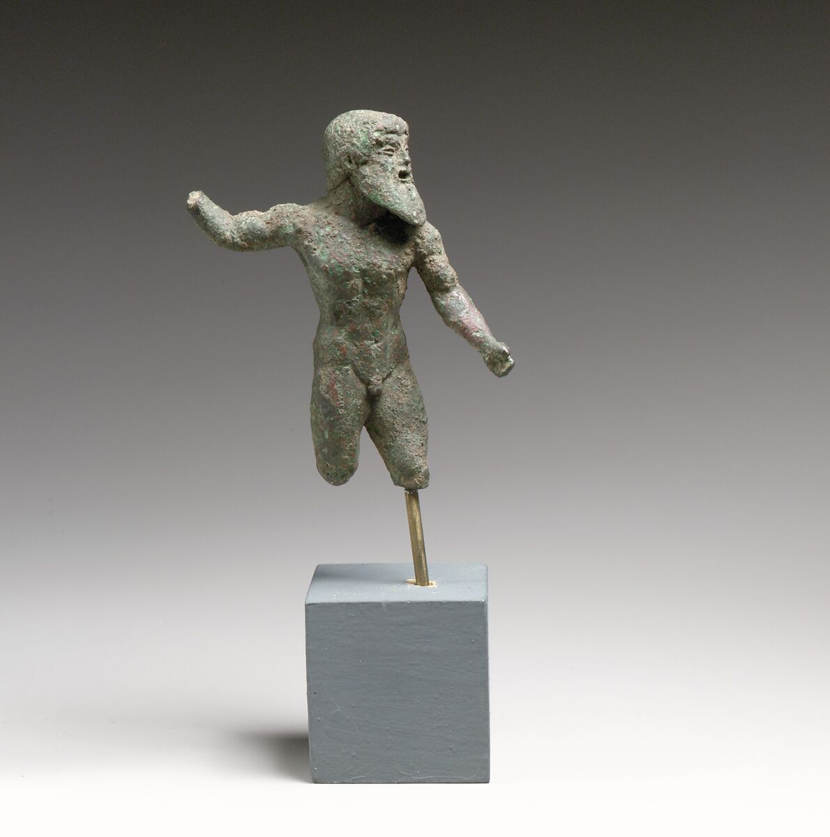 Bronze statuette of Zeus or Poseidon, Bronze, Greek 