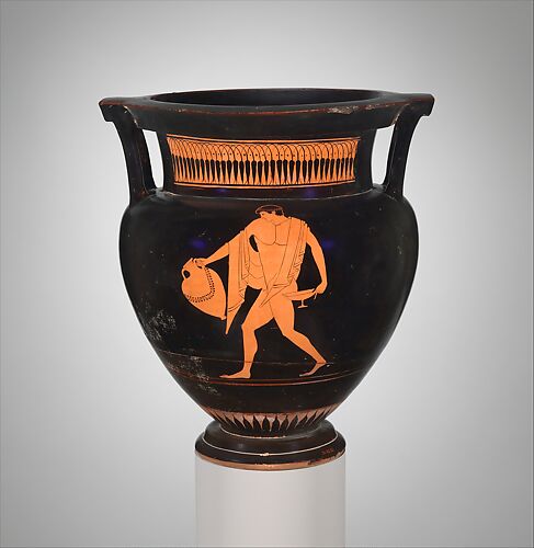 Terracotta column-krater (bowl for mixing wine and water)