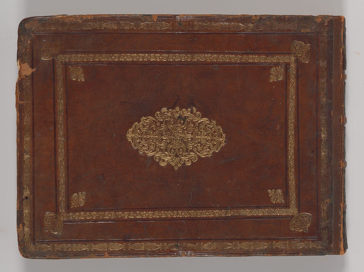 Album of Tournaments and Parades in Nuremberg, Pen and ink, watercolor, gold and silver washes; paper bound in gold-tooled leather, German, Nuremberg