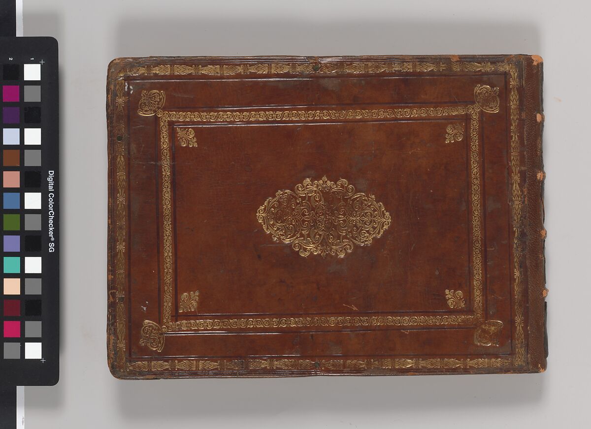 Album of Tournaments and Parades in Nuremberg, Pen and ink, watercolor, gold and silver washes; paper bound in gold-tooled leather, German, Nuremberg