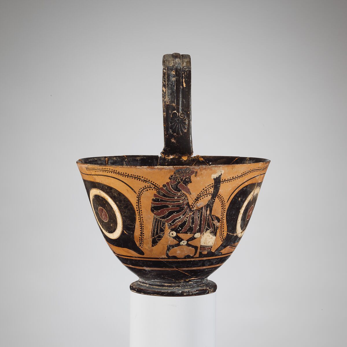 Terracotta kyathos (cup-shaped ladle), Attributed to the Group of Berlin 2095, Terracotta, Greek, Attic 