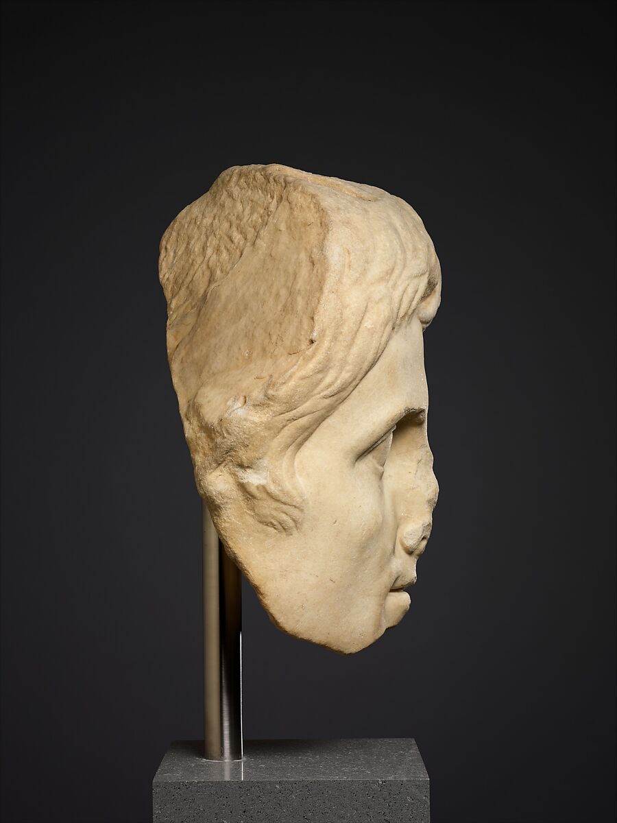Colossal marble head of the emperor Augustus, Marble, Roman