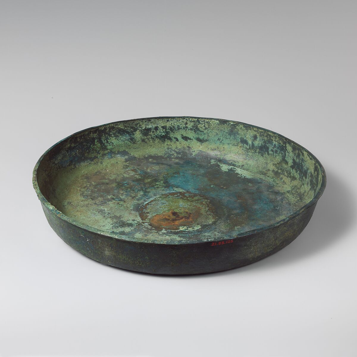 Bronze bowl and oinochoe (jug), Bronze, Etruscan 