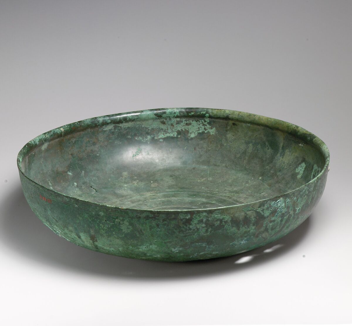 Bronze shallow bowl, Bronze, Etruscan or Roman 